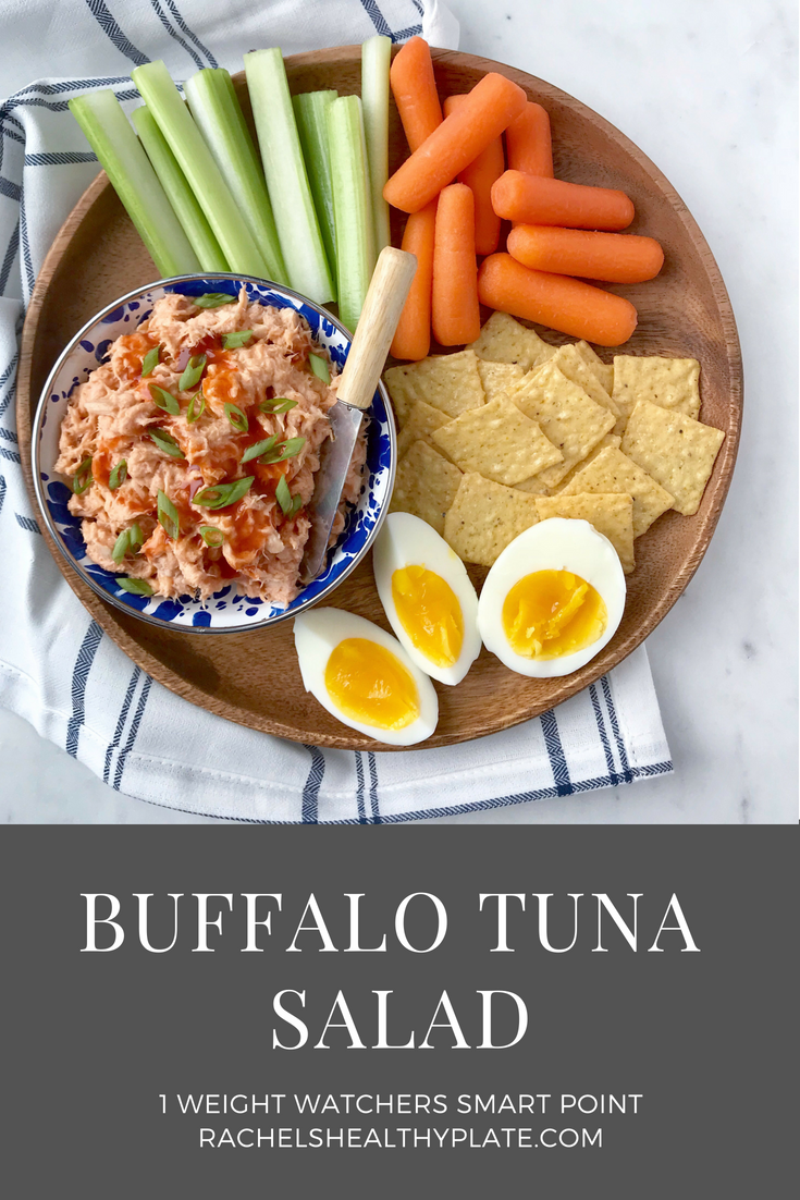 Buffalo Tuna Salad - 1 Weight Watchers Smart Point | RachelsHealthyPlate.com