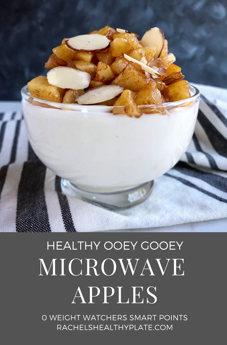 Healthy Ooey Gooey Microwave Apples - 0 Weight Watchers Smart Points | RachelsHealthyPlate.com