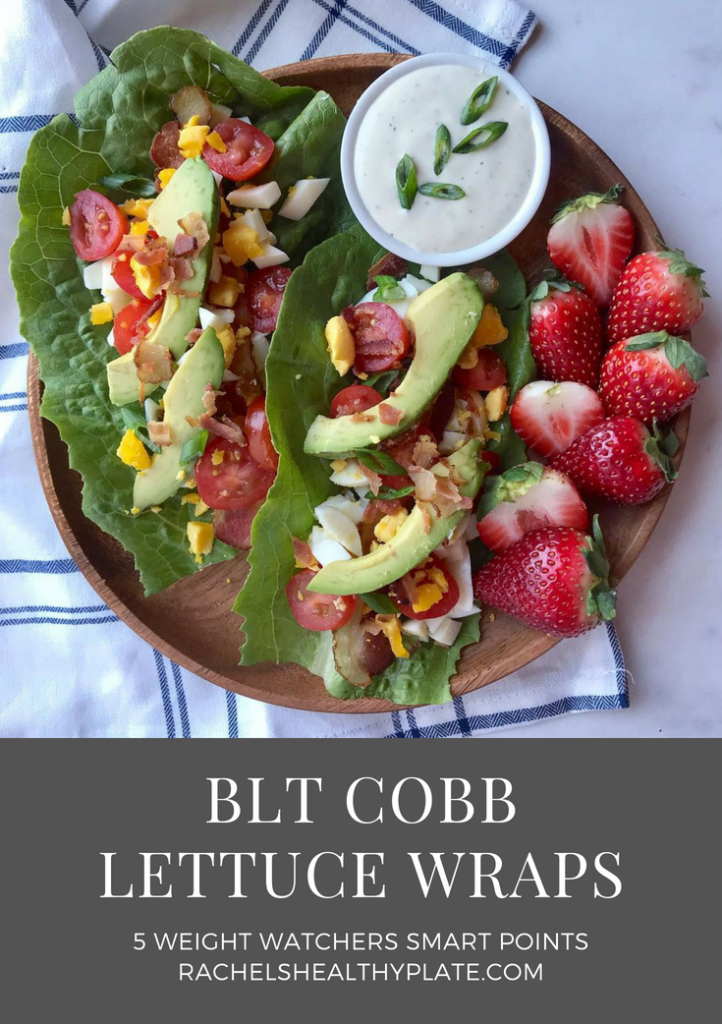 BLT Cobb Lettuce Wraps - 5 Weight Watchers Smart Points | RachelsHealthyPlate.com