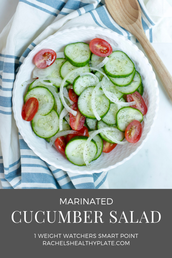 Cucumber Salad - 1 Weight Watchers Smart Point - Rachelshealthyplate.com 