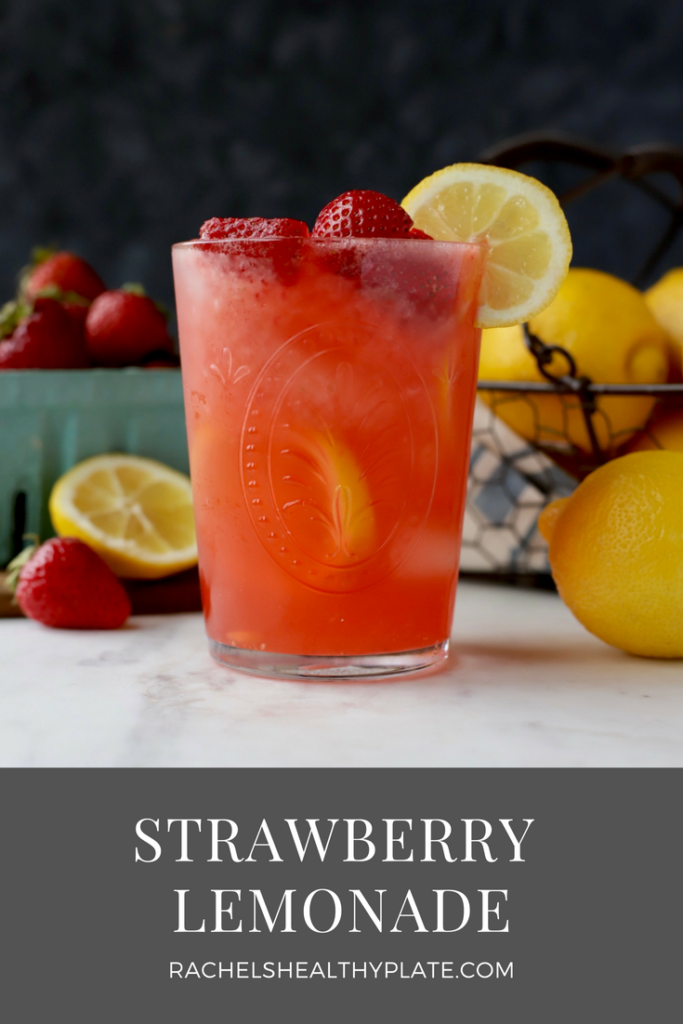 Simple Strawberry Lemonade - 0 Weight Watchers Smart Points | Rachelshealthyplate.com