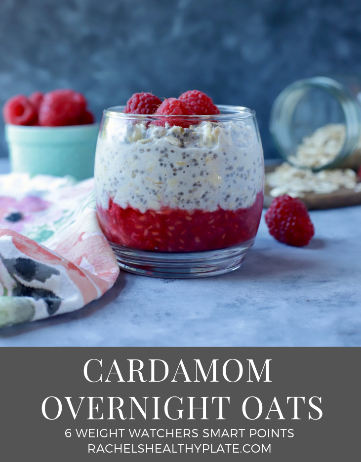 Cardamom Overnight Oats - 6 Weight Watchers Smart Points | Rachelshealthyplate.com