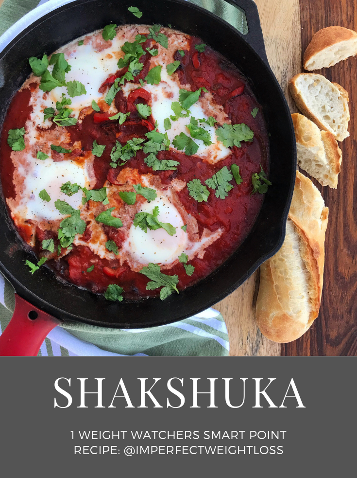 Shakshuka - 1 Weight Watchers Smart Point | @ImperfectWeightloss recipe featured on Rachelshealthyplate.com
