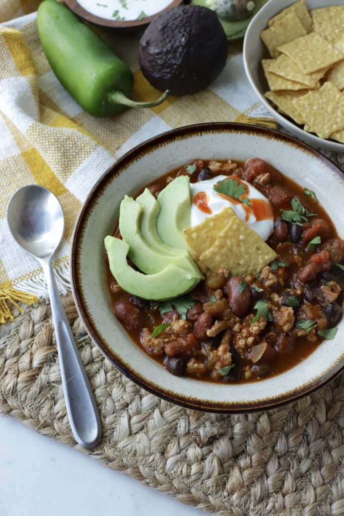 Quick & Easy Turkey Chili - 0 WW Smart Points | Rachelshealthyplate.com