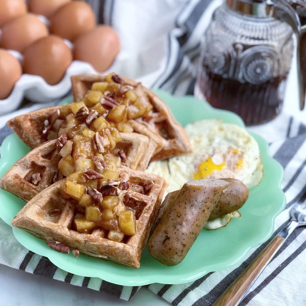 Single Serve Waffle Recipe - 3 WW Smart Points | Rachelshealthyplate.com