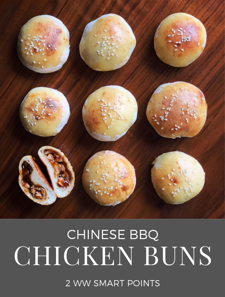 Chinese BBQ Chicken Buns | 2 WW Smart Points | @Weightforit_ guest recipe on Rachelshealthyplate.com