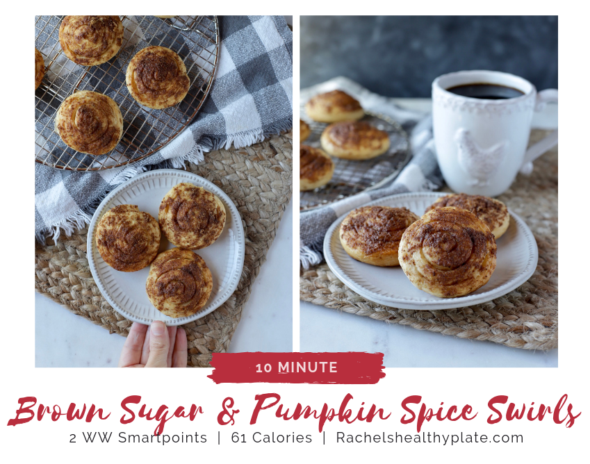 Brown Sugar & Pumpkin Spice Swirls - 2 WW Smartpoints - 61 calories | Rachelshealthyplate.com