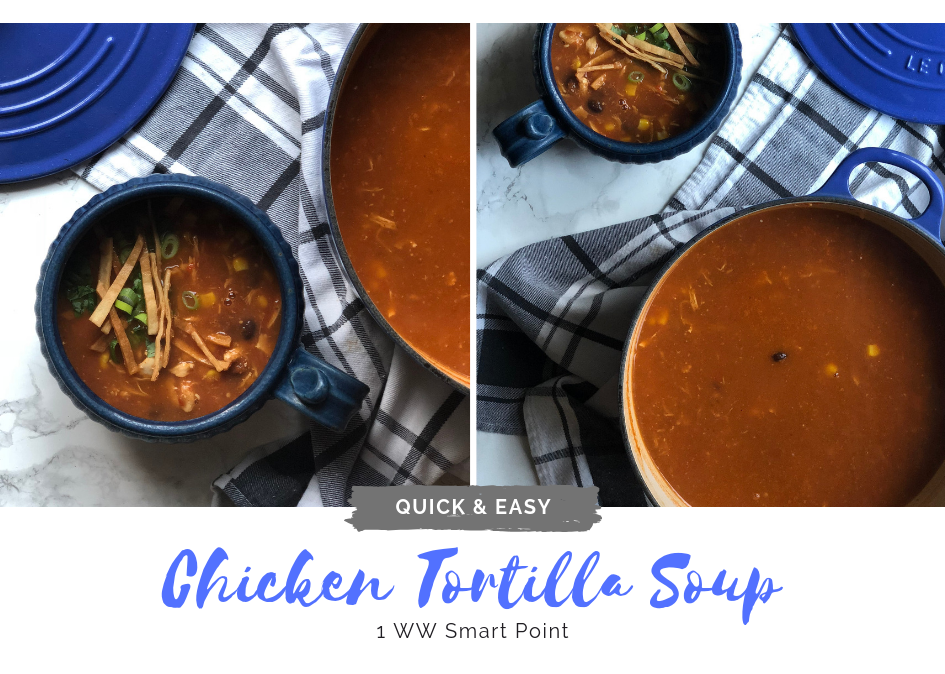 Chicken Tortilla Soup - 1 WW Smart Points | @kay_keeping_track recipe featured on Rachelshealthyplate.com 