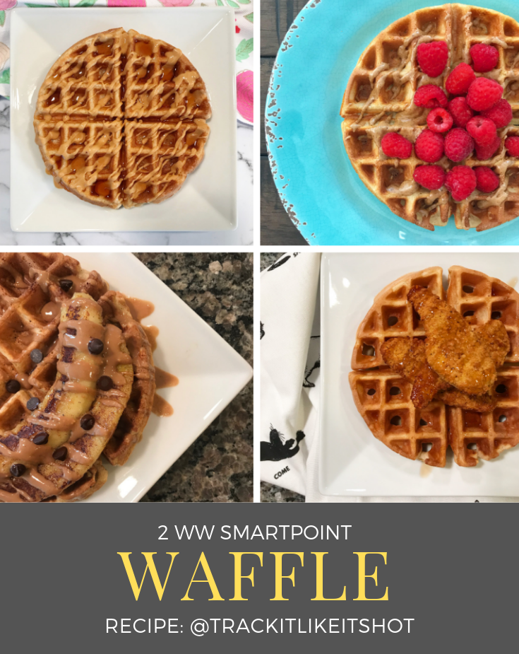 2 WW Smartpoint Waffle Recipe - Recipe by @trackitlikeitshot featured on rachelshealthyplate.com