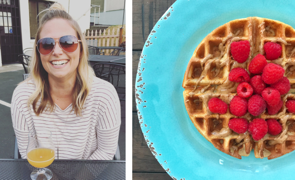 2 WW Smartpoint Waffle Recipe - Recipe by @trackitlikeitshot featured on rachelshealthyplate.com