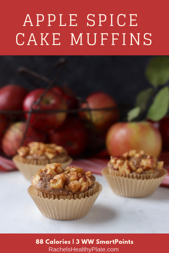 Apple Spice Cake Muffins - 88 Calories & 3 WW SmartPoints - RachelsHealthyPlate.com | #WW #SmartPoints #Muffins
