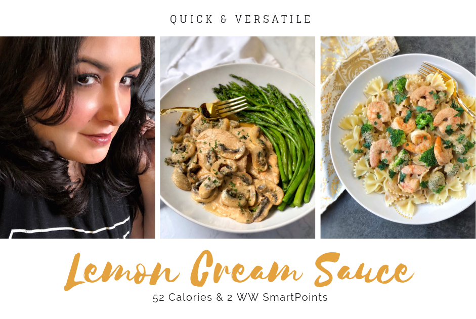 Quick & Versatile Lemon Cream Sauce - 52 Calories & 2 WW SmartPoints | @Mataharley recipe featured on Rachelshealthyplate.com | #ww #smartpoints #creamsauce
