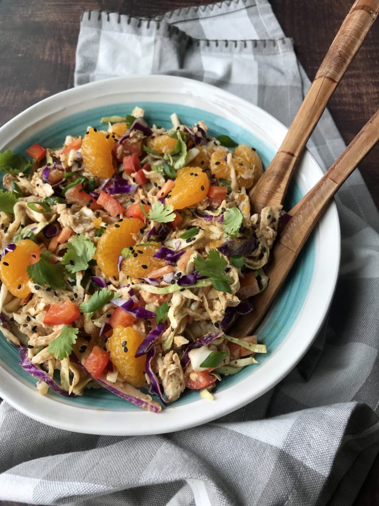 Thai Chicken Salad - 6 WW SmartPoints - Great for meal prep! | Rachelshealthyplate.com | #weightwatchers #ww #smartpoints #mealprep #chickensalad