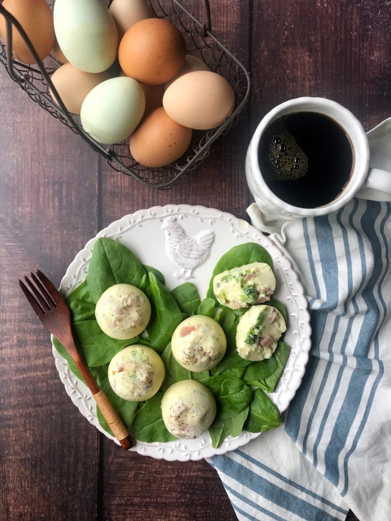 Broccoli, Ham, & Cheese Egg Bites - Stovetop OR Instant Pot - 3 WW SmartPoints | 360 Calories | Rachelshealthyplate.com | #ww #weightwatchers #smartpoints #eggbites