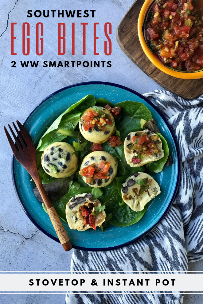 Southwest Egg Bites - Stovetop OR Instant Pot - 2 WW SmartPoints | 360 Calories | Rachelshealthyplate.com | #ww #weightwatchers #smartpoints #eggbites