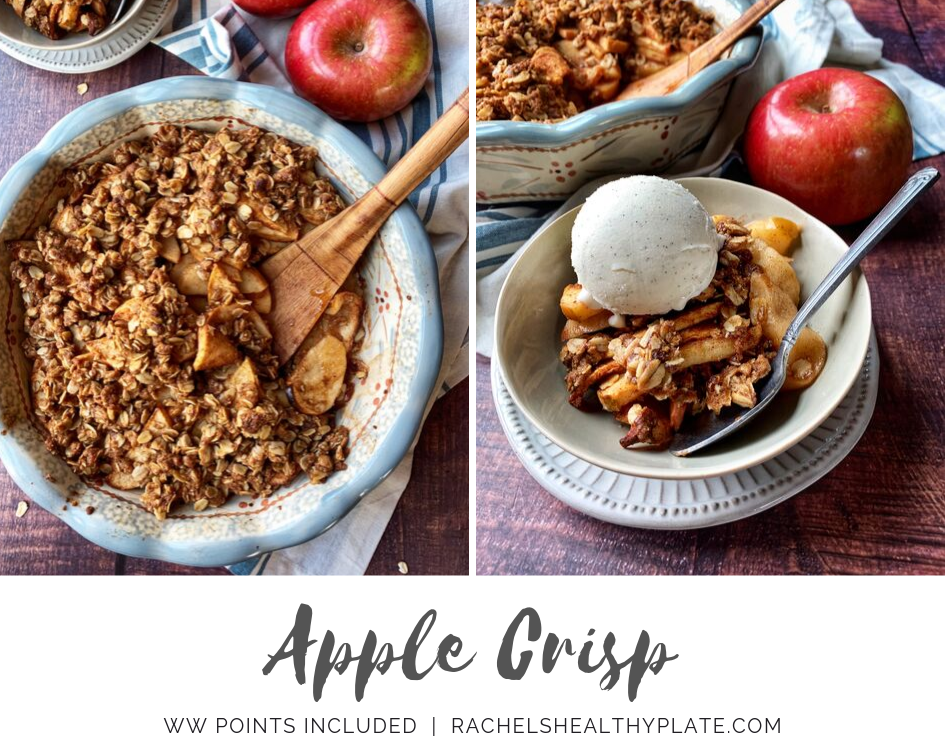 Apple Crisp with Low Added Sugar | WW Points Included | Rachelshealthyplate.com