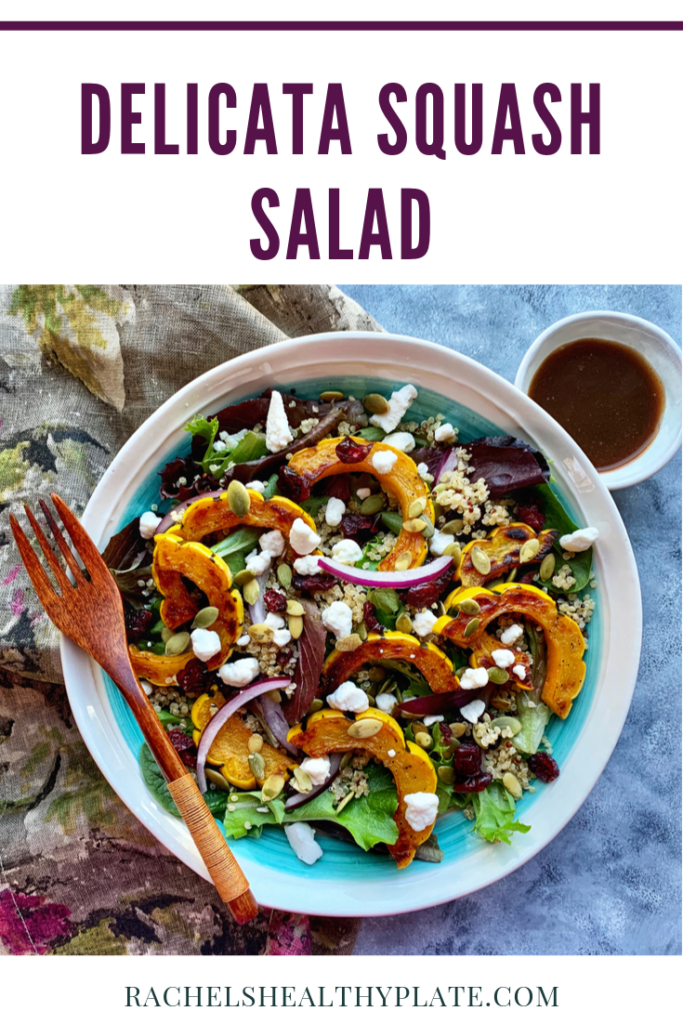 Delicata Squash Salad -325 Calories + WW Info Included | Rachelshealthyplate.com | #ww #delicata #smartpoints