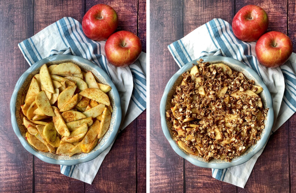 Apple Crisp with Low Added Sugar | WW Points Included | Rachelshealthyplate.com