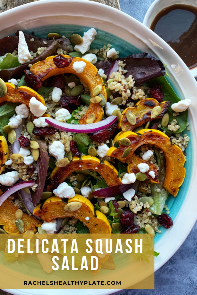 Delicata Squash Salad -325 Calories + WW Info Included | Rachelshealthyplate.com | #ww #delicata #smartpoints