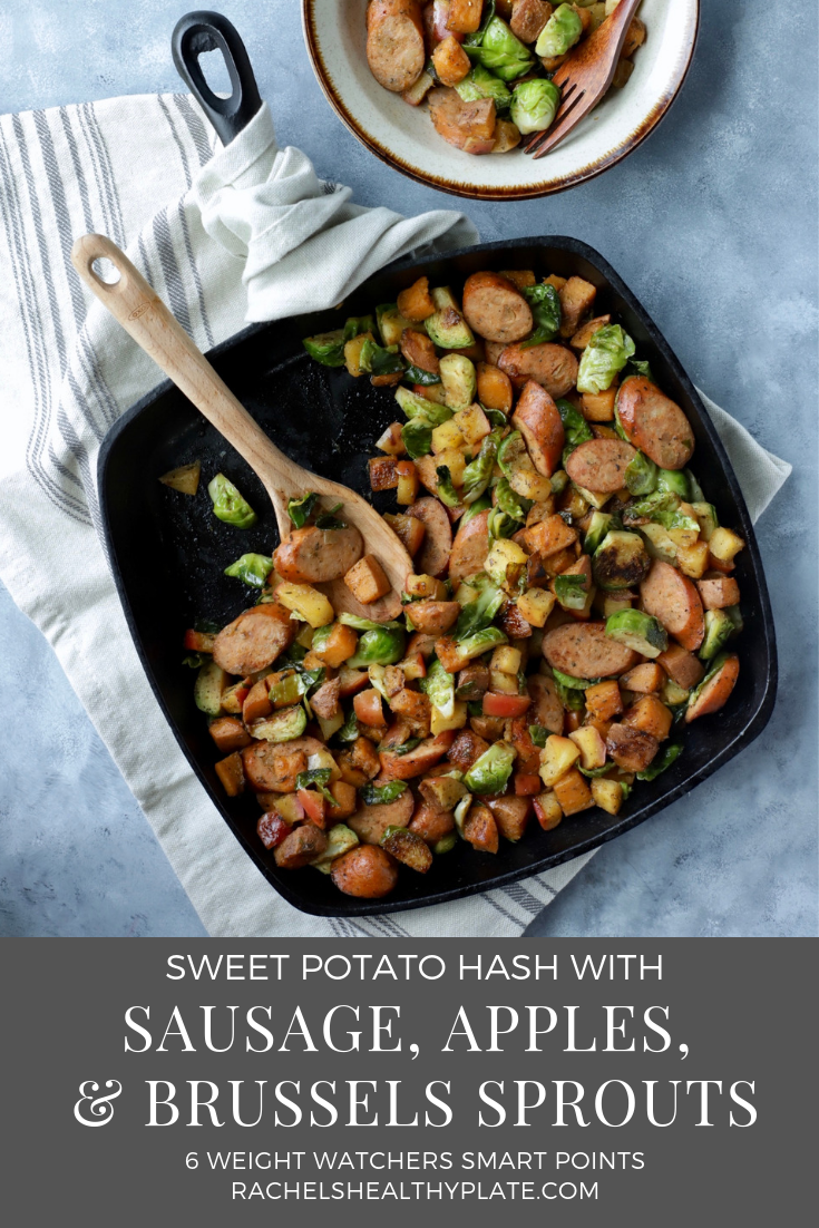 Sweet Potato Hash with Sausage, Apples, and Brussels Sprouts