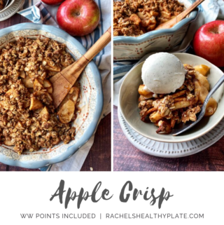 Apple Crisp with Low Added Sugar | WW Points Included | Rachelshealthyplate.com